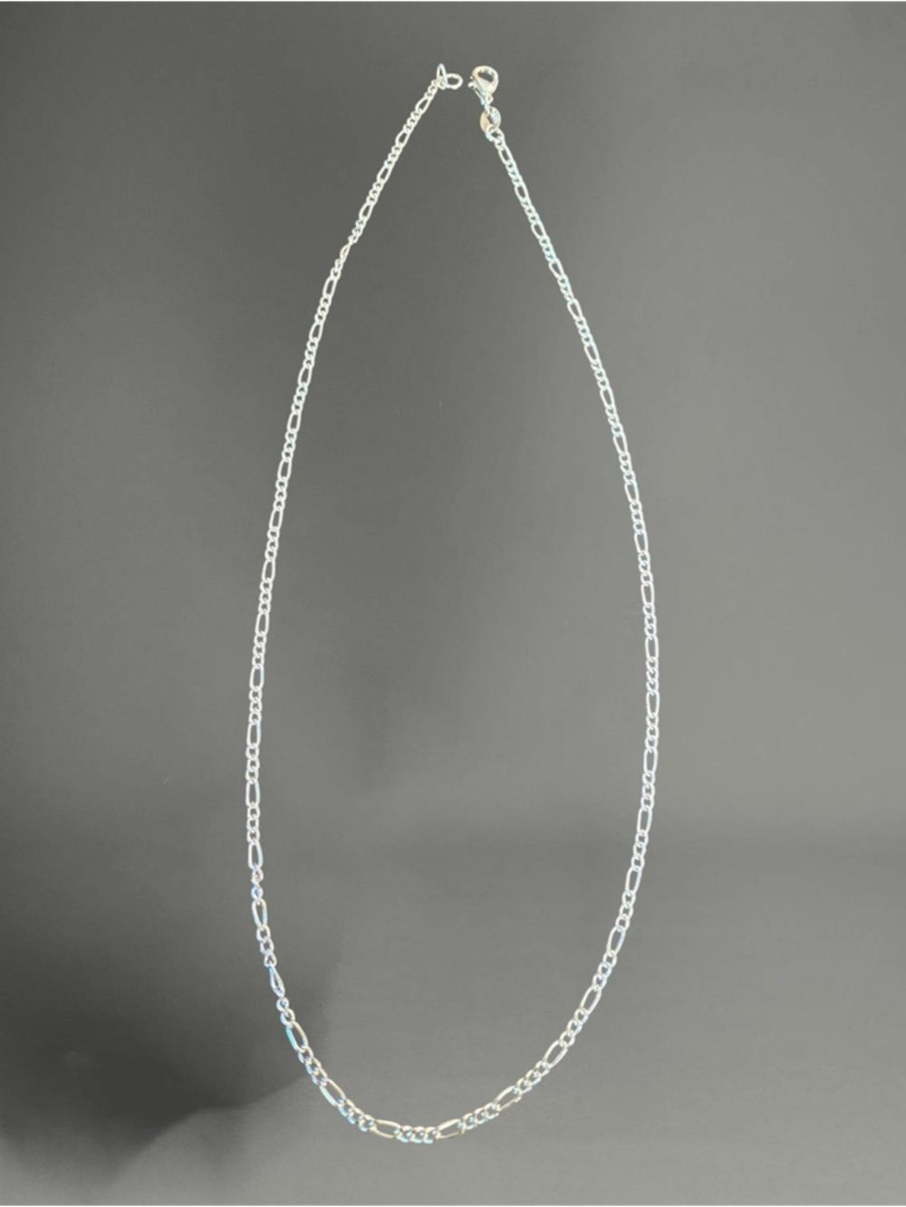 Sterling Silver 925 Plated Classic Figaro Chain Necklace - 1/16th” Wide